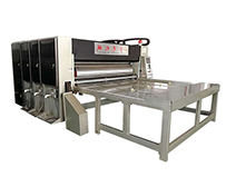 Máquina impresora flexográfica y ranuradora semiautomática